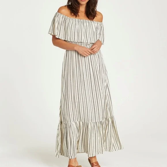 Billabong | Dresses | Billabong Strapless Off The Shoulder Maxi Dress With Ruffle L Ivory And Black | Poshmark Billabong | Dresses | Billabong Strapless Off The Shoulder Maxi Dress With Ruffle L Ivory And Black | Poshmark